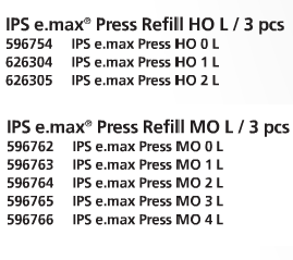 IPS e.max Press Ingots H0L  3.