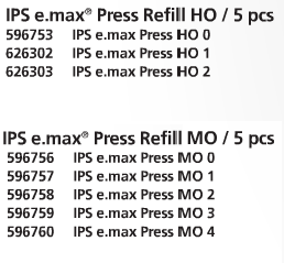 IPS e.max Press Ingots H2  5.